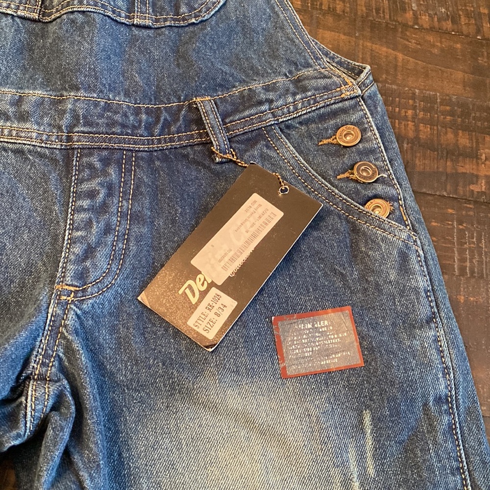 🍁🔥 NWT! Jean Bib Overall Shorts! - Picture 4 of 5